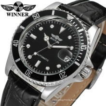 WINNER 029 Top Brand Men Mechanical Watch Automatic Fashion Luxury Leather Male Clock Relogio Masculino